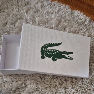 Lacoste White Box with Green Crocodile Logo
